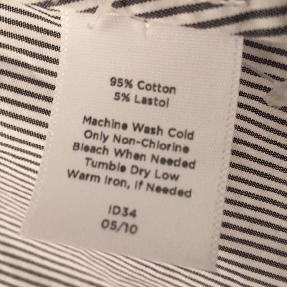 Talbots striped button down with ruffle trim - Picture 4 of 4